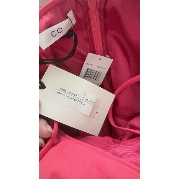 co collection peplum dress pink small - Picture 10 of 12